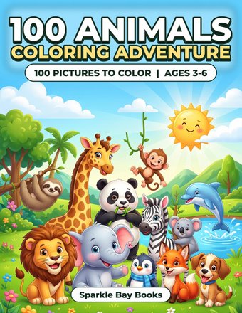 My First 100 Animals Coloring Book for Kids Ages 3-6